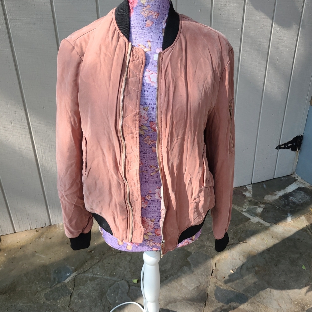 Emory Park Pink Faux Suede Jacket Small NWT